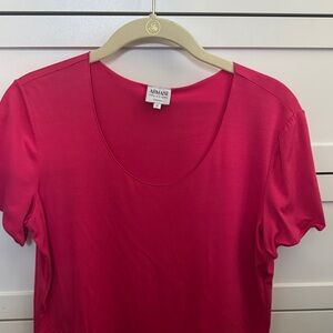Giorgio Armani Women's Fuchsia Short Sleeve Top
